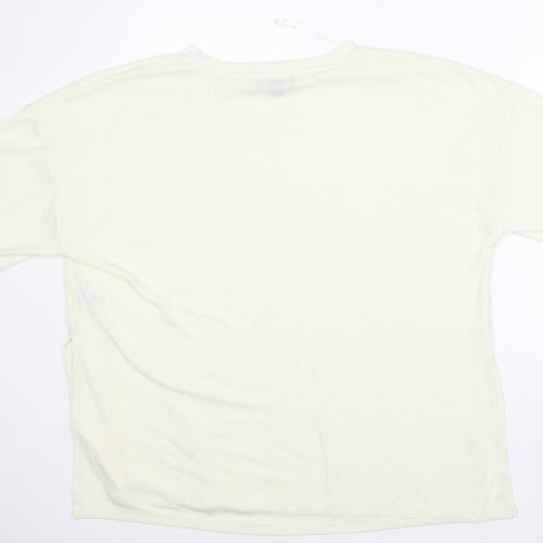 Primark Womens Ivory  Polyester Basic T-Shirt Size XL Crew Neck - very soft