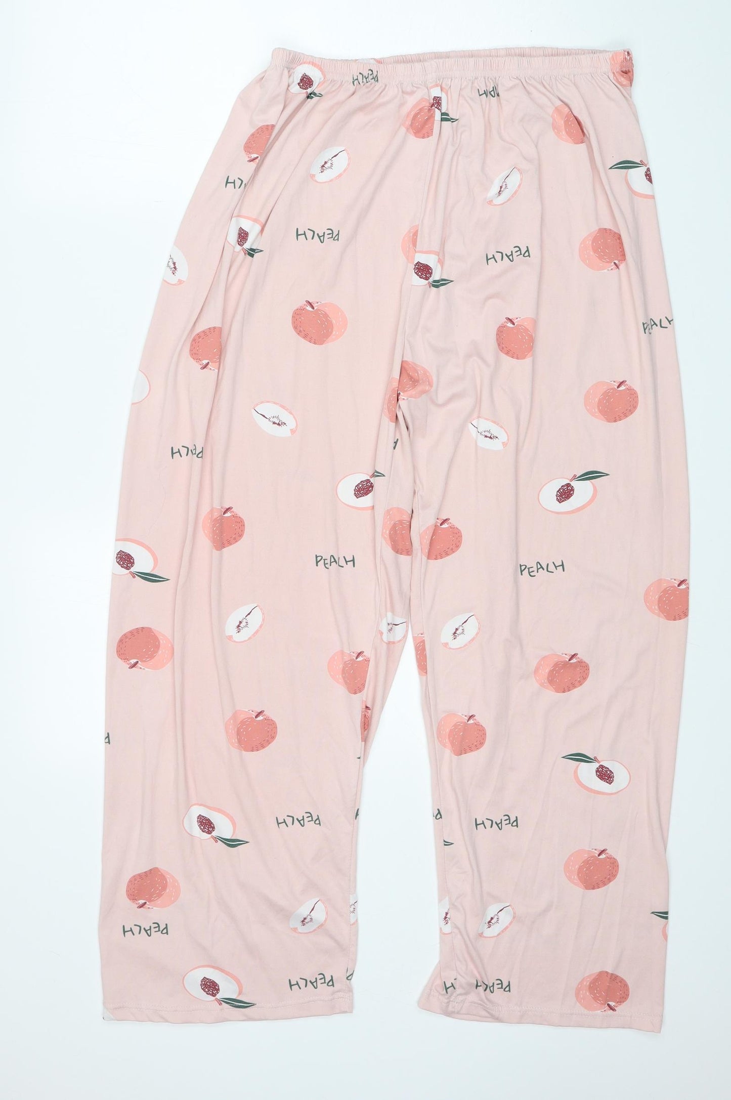 Preworn Womens Pink  Polyester Trousers  Size XL L25 in Relaxed  - peach