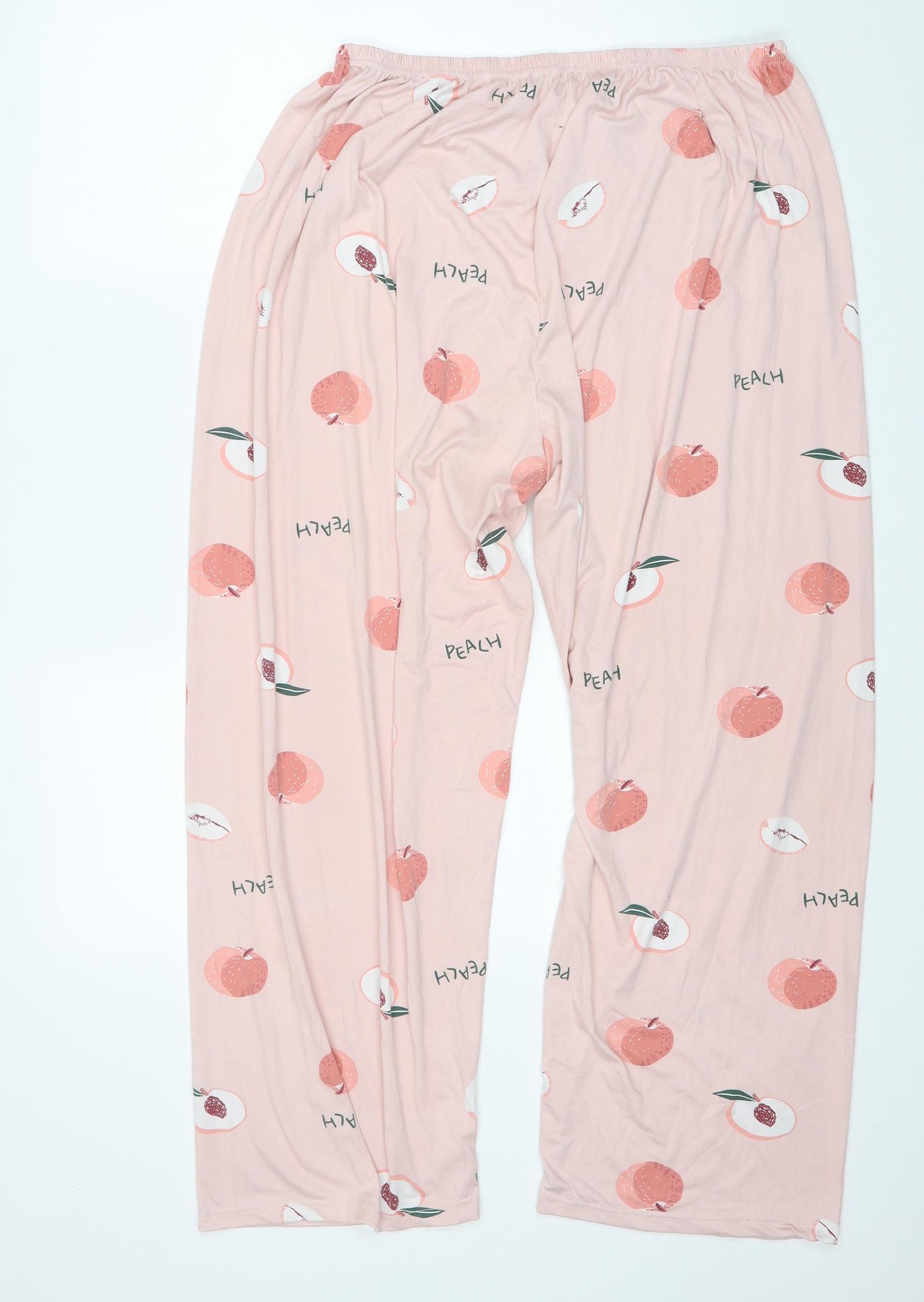 Preworn Womens Pink  Polyester Trousers  Size XL L25 in Relaxed  - peach