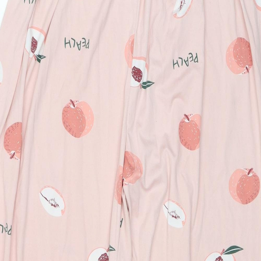 Preworn Womens Pink  Polyester Trousers  Size XL L25 in Relaxed  - peach