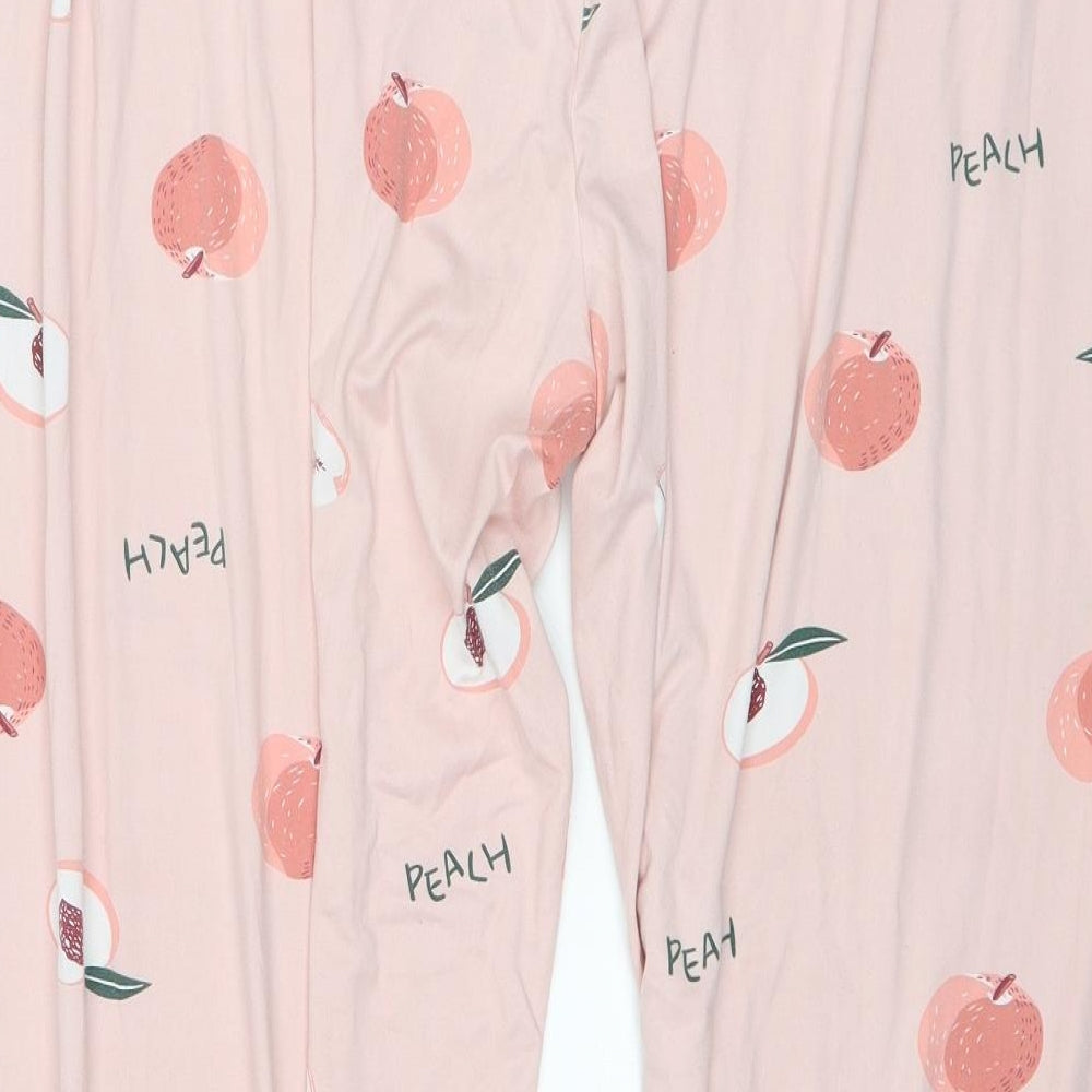 Preworn Womens Pink  Polyester Trousers  Size XL L25 in Relaxed  - peach