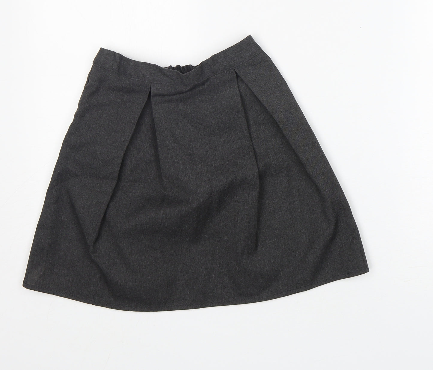 Nutmeg Girls Grey  Polyester A-Line Skirt Size 7-8 Years  Regular Button - two pockets