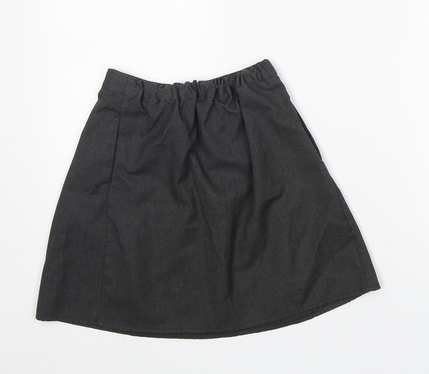 Nutmeg Girls Grey  Polyester A-Line Skirt Size 7-8 Years  Regular Button - two pockets