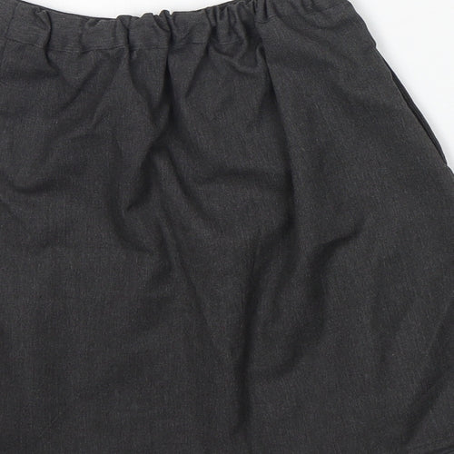 Nutmeg Girls Grey  Polyester A-Line Skirt Size 7-8 Years  Regular Button - two pockets