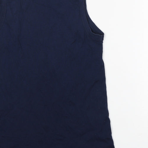 TU Mens Blue  100% Cotton Basic Tank Size 20 Round Neck