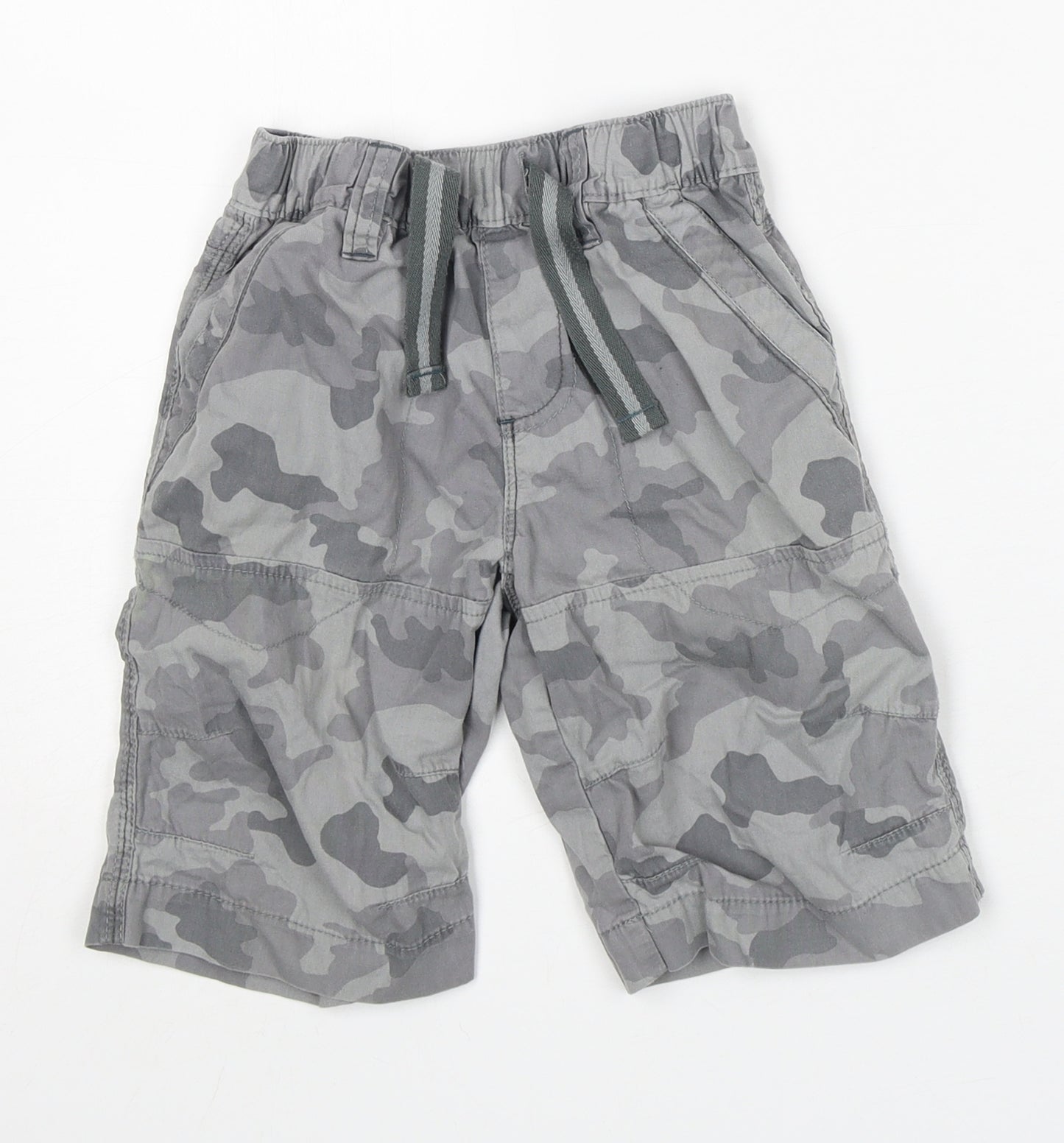 NEXT Boys Grey Camouflage 100% Cotton Cargo Trousers Size 6 Years  Relaxed