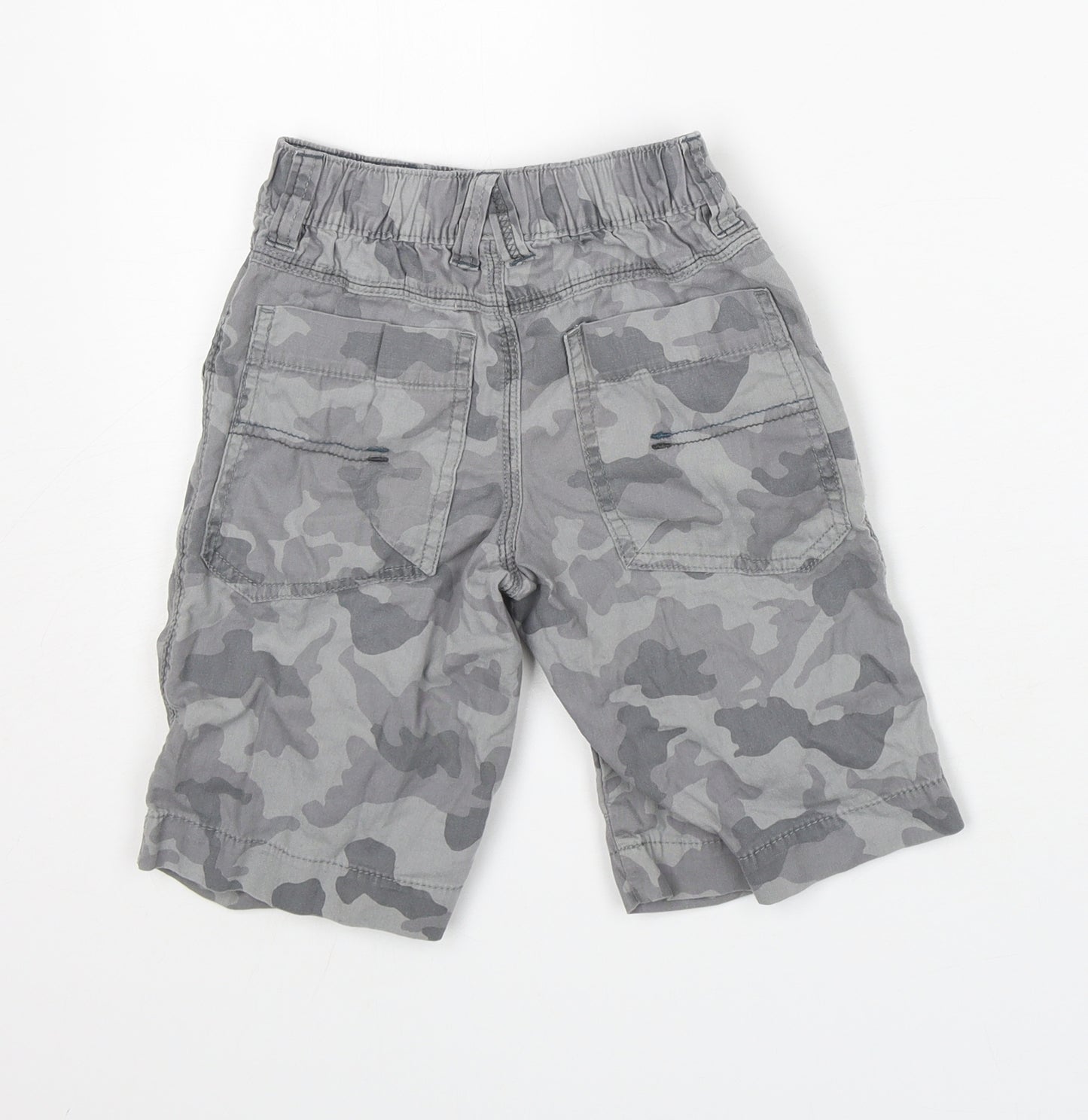 NEXT Boys Grey Camouflage 100% Cotton Cargo Trousers Size 6 Years  Relaxed