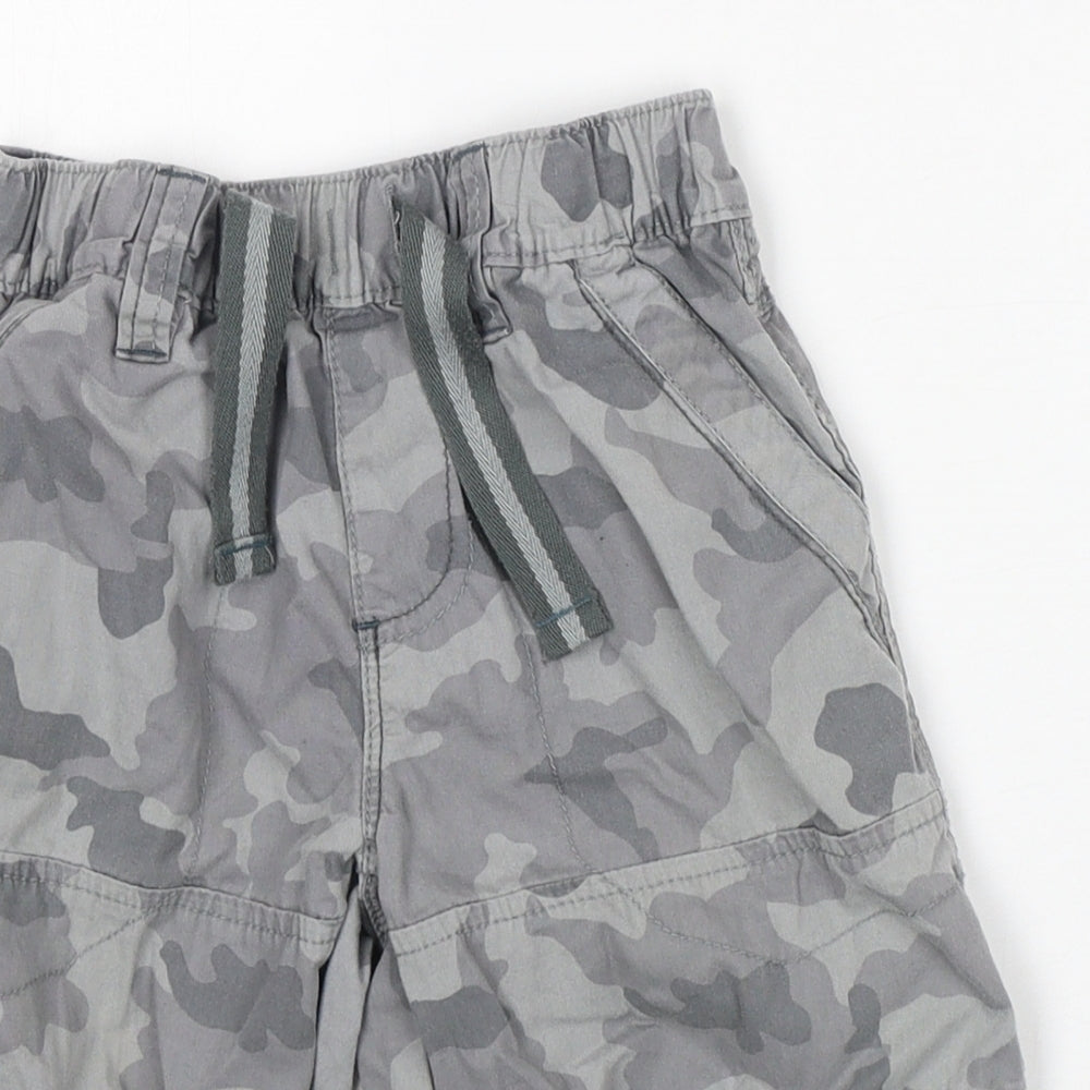 NEXT Boys Grey Camouflage 100% Cotton Cargo Trousers Size 6 Years  Relaxed