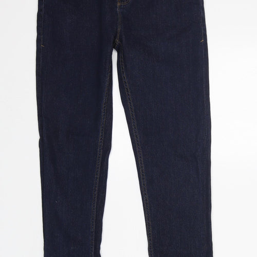NEXT Girls Blue  Cotton Skinny Jeans Size 12 Years  Slim Zip