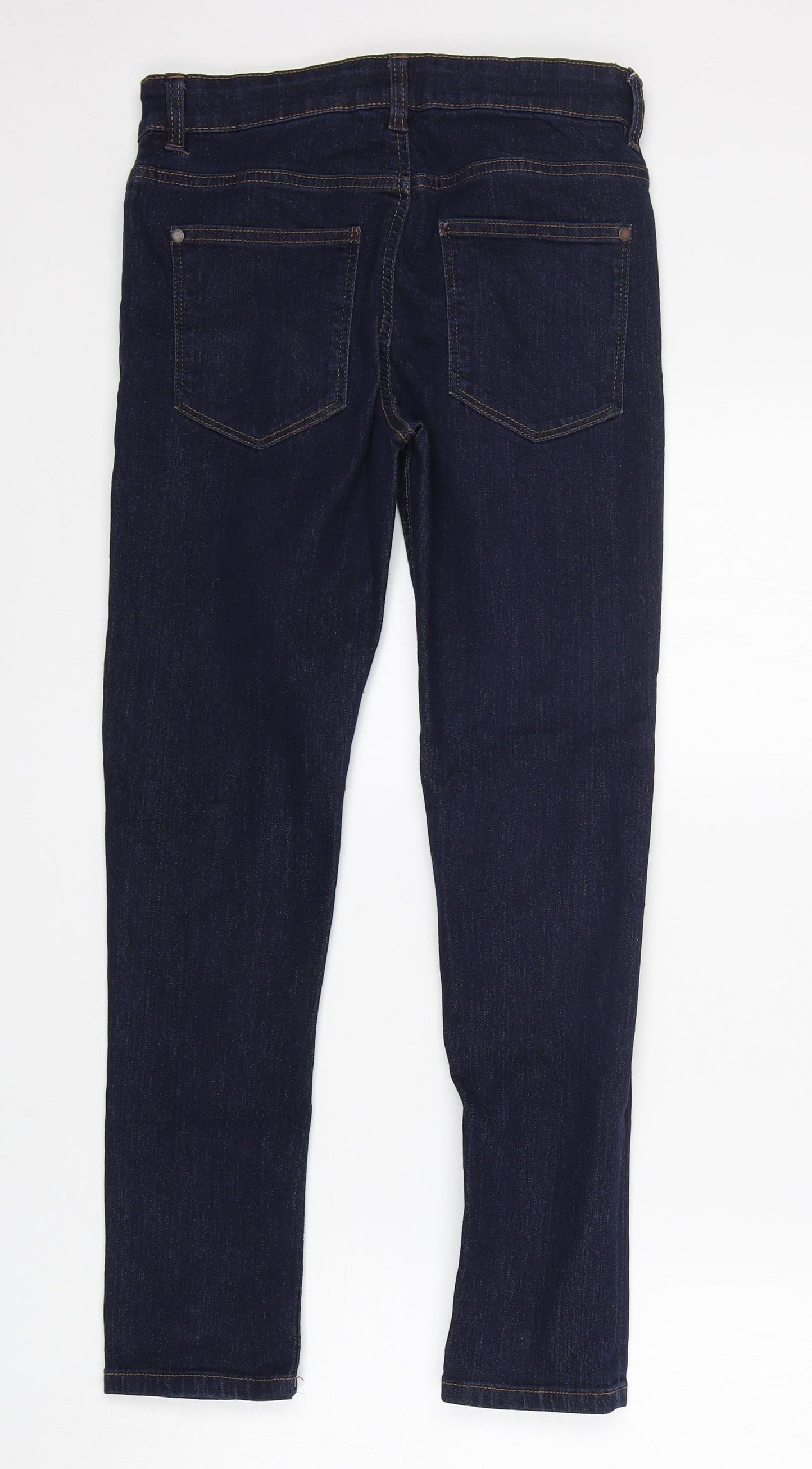 NEXT Girls Blue  Cotton Skinny Jeans Size 12 Years  Slim Zip