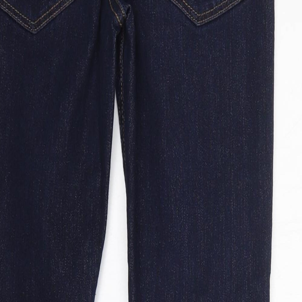 NEXT Girls Blue  Cotton Skinny Jeans Size 12 Years  Slim Zip
