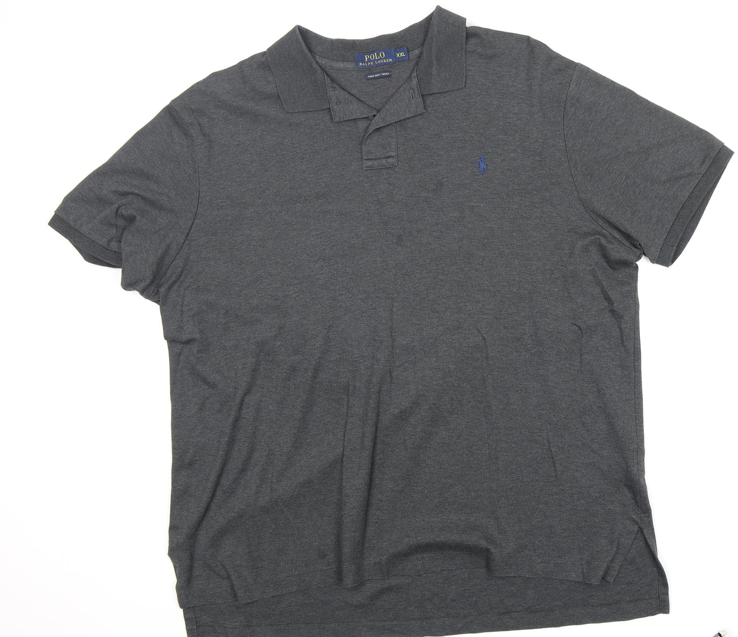 Ralph Lauren Mens Grey  100% Cotton  Polo Size 2XL Collared Button - very soft