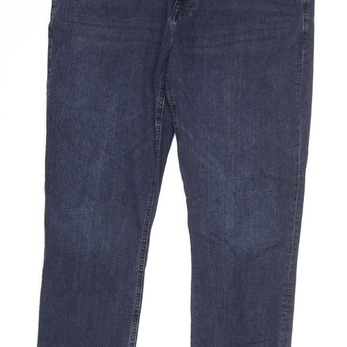 George Womens Blue  Cotton Straight Jeans Size 42 in L21 in Regular Zip