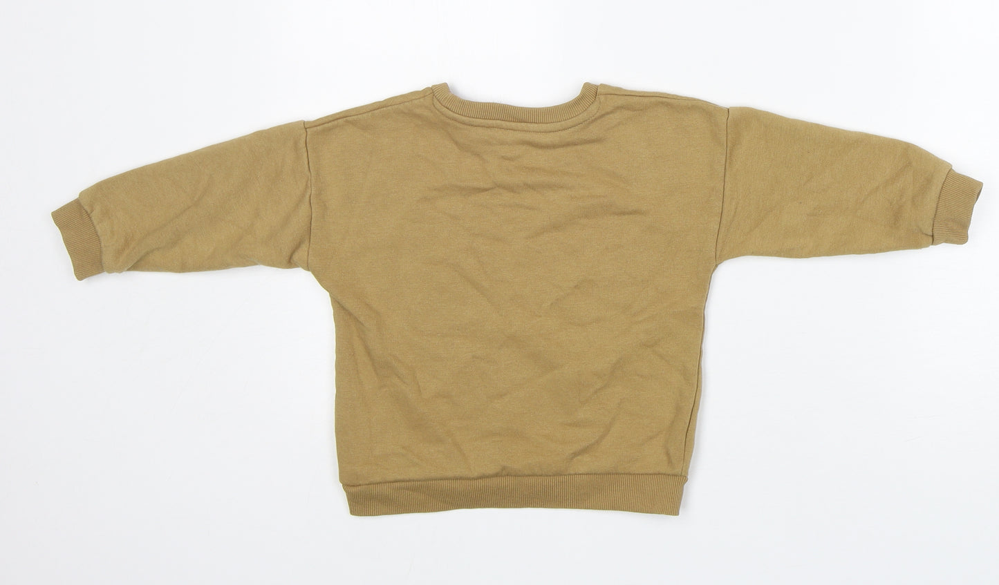 Preworn Boys Brown  Polyester Pullover Hoodie Size 2-3 Years   - Soft