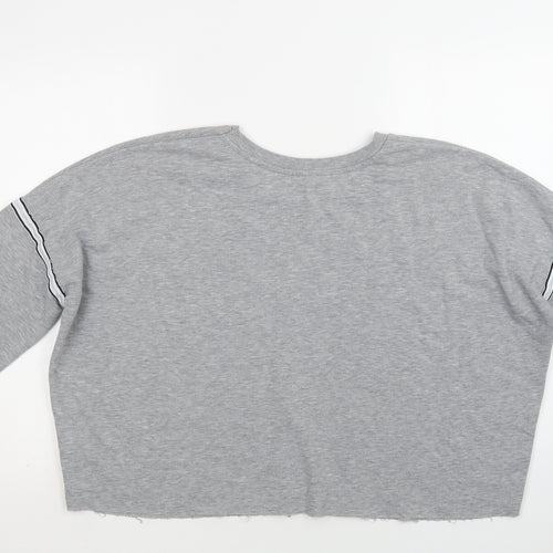 Primark Womens Grey  Cotton Pullover Sweatshirt Size L   - Paris