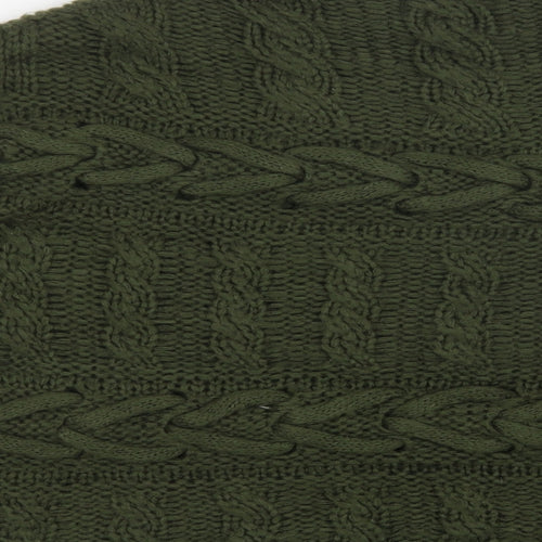 TU Womens Green Mock Neck  Acrylic Pullover Jumper Size XL