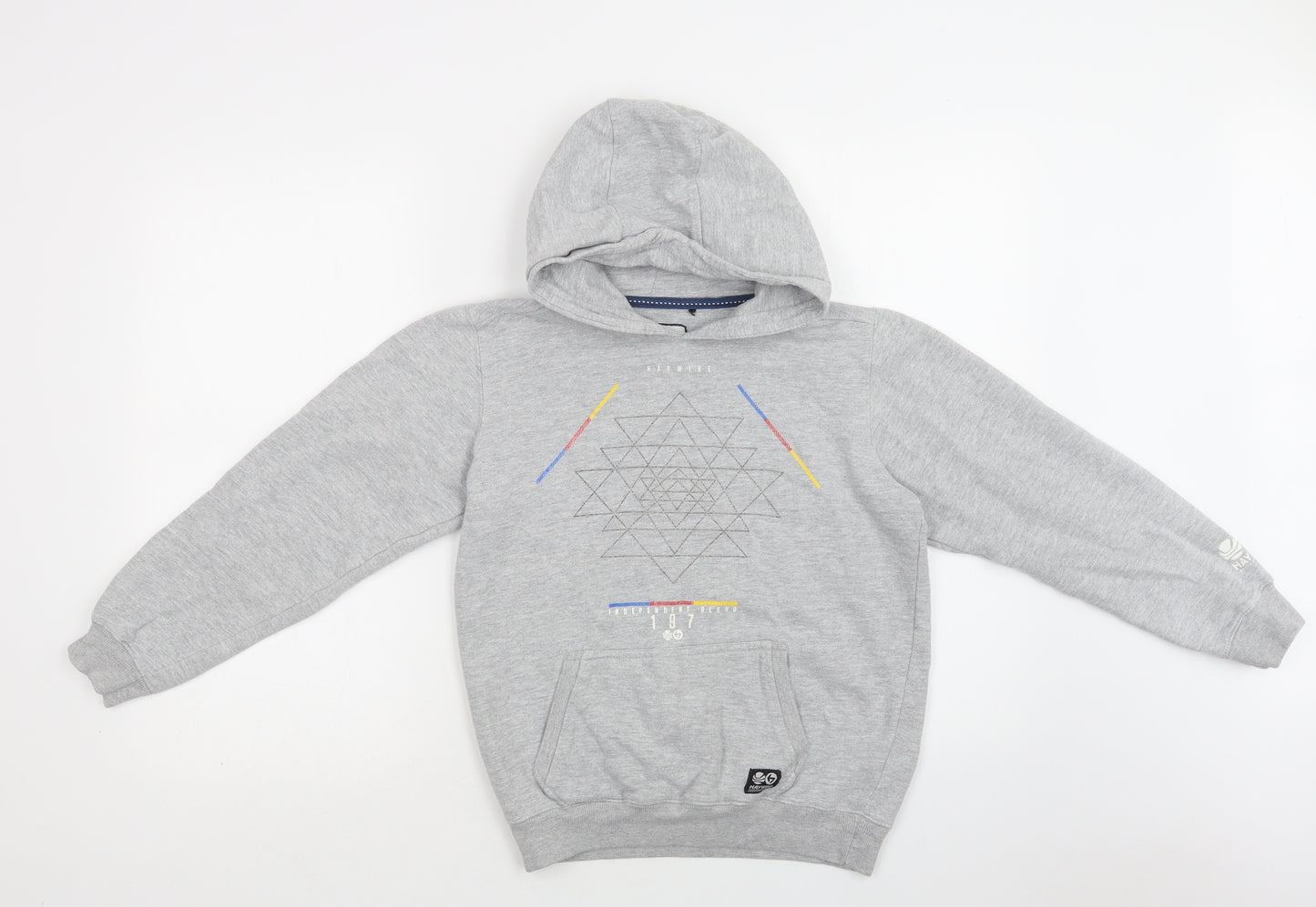 Haywire Womens Grey  Cotton Pullover Hoodie Size M