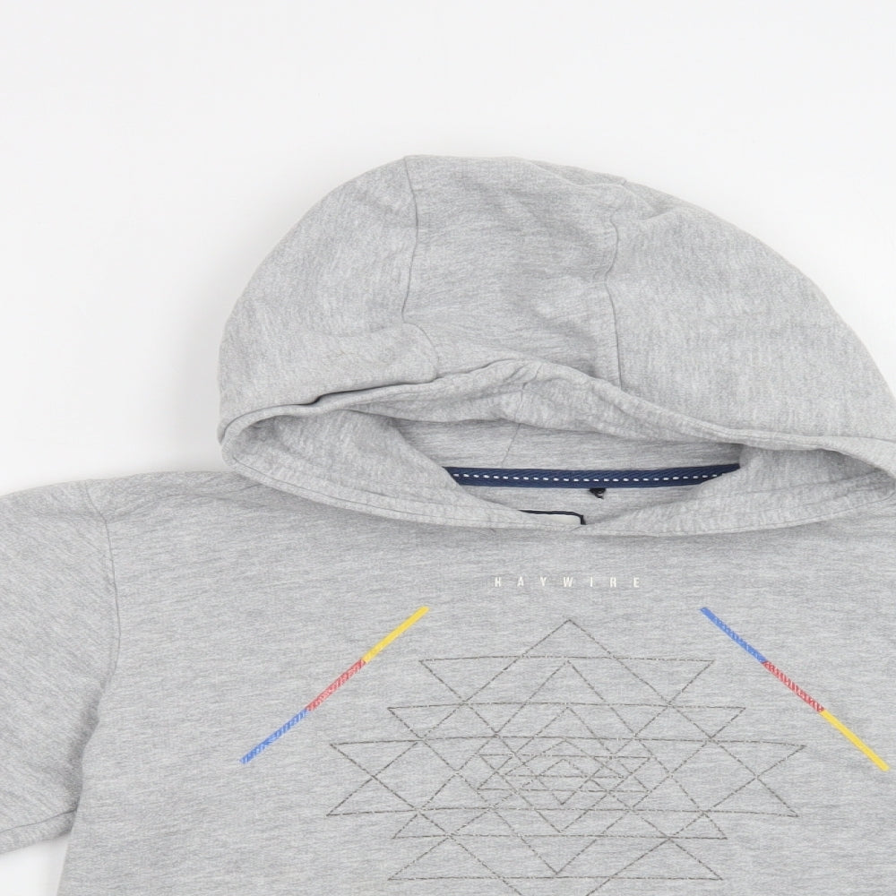 Haywire Womens Grey  Cotton Pullover Hoodie Size M