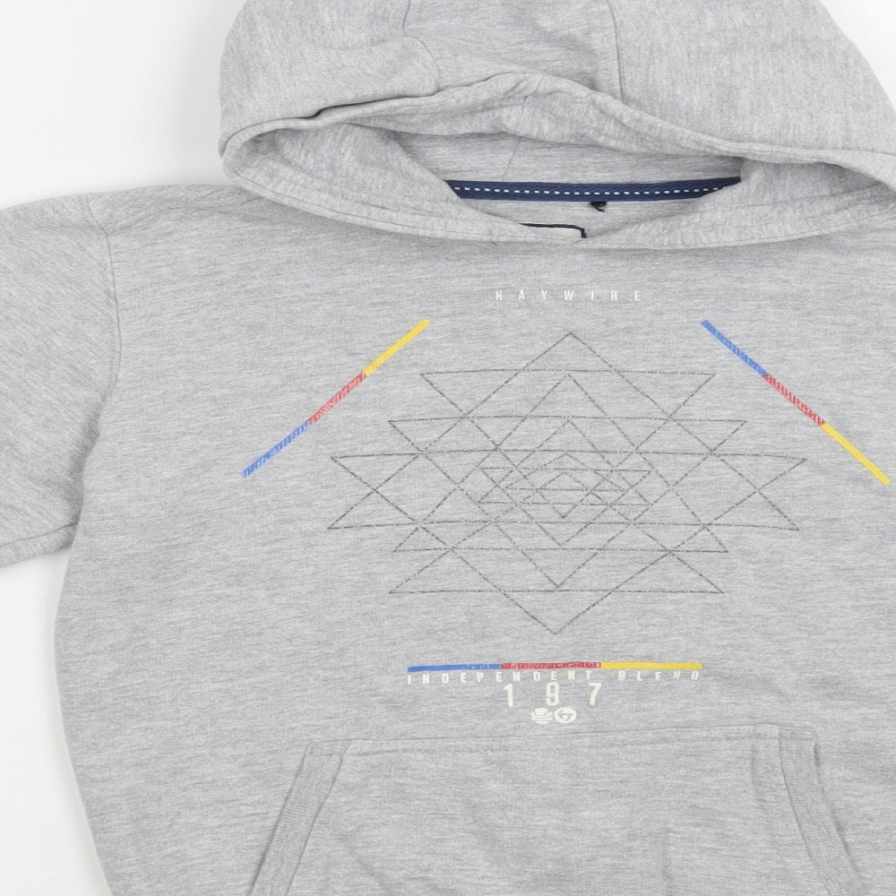 Haywire Womens Grey  Cotton Pullover Hoodie Size M