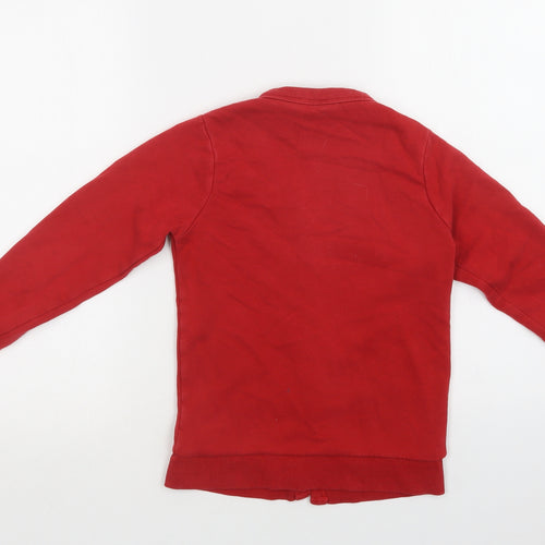 TU Boys Red  Cotton Cardigan Sweatshirt Size 8 Years  Button - School Wear