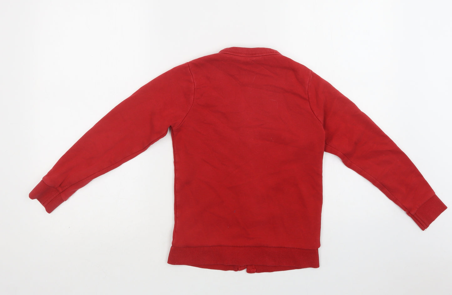 TU Boys Red  Cotton Cardigan Sweatshirt Size 8 Years  Button - School Wear