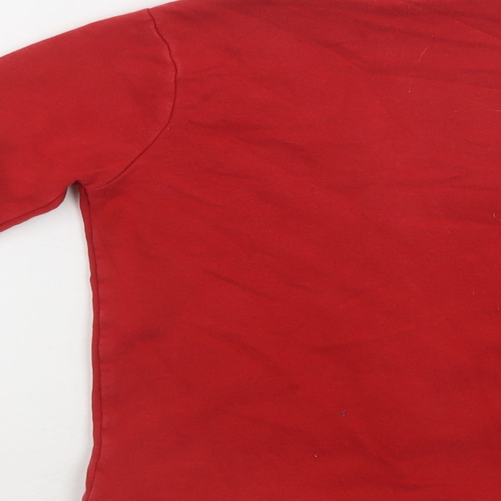 TU Boys Red  Cotton Cardigan Sweatshirt Size 8 Years  Button - School Wear