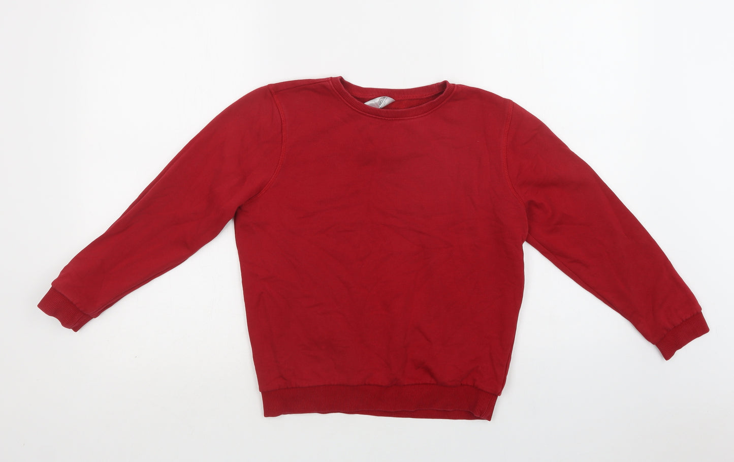 F&F Boys Red  Cotton Pullover Sweatshirt Size 10-11 Years   - School Wear