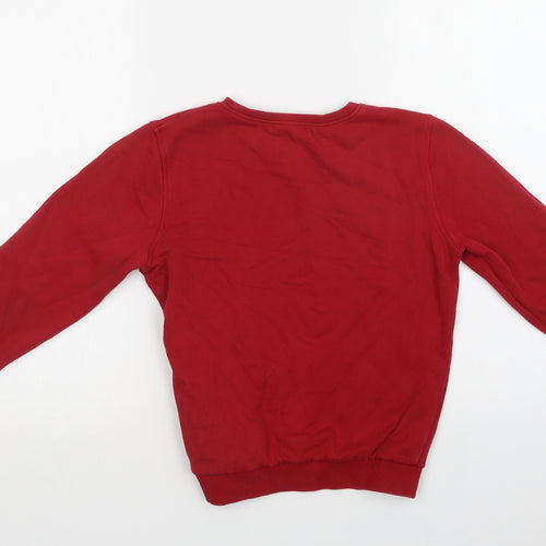 F&F Boys Red  Cotton Pullover Sweatshirt Size 10-11 Years   - School Wear