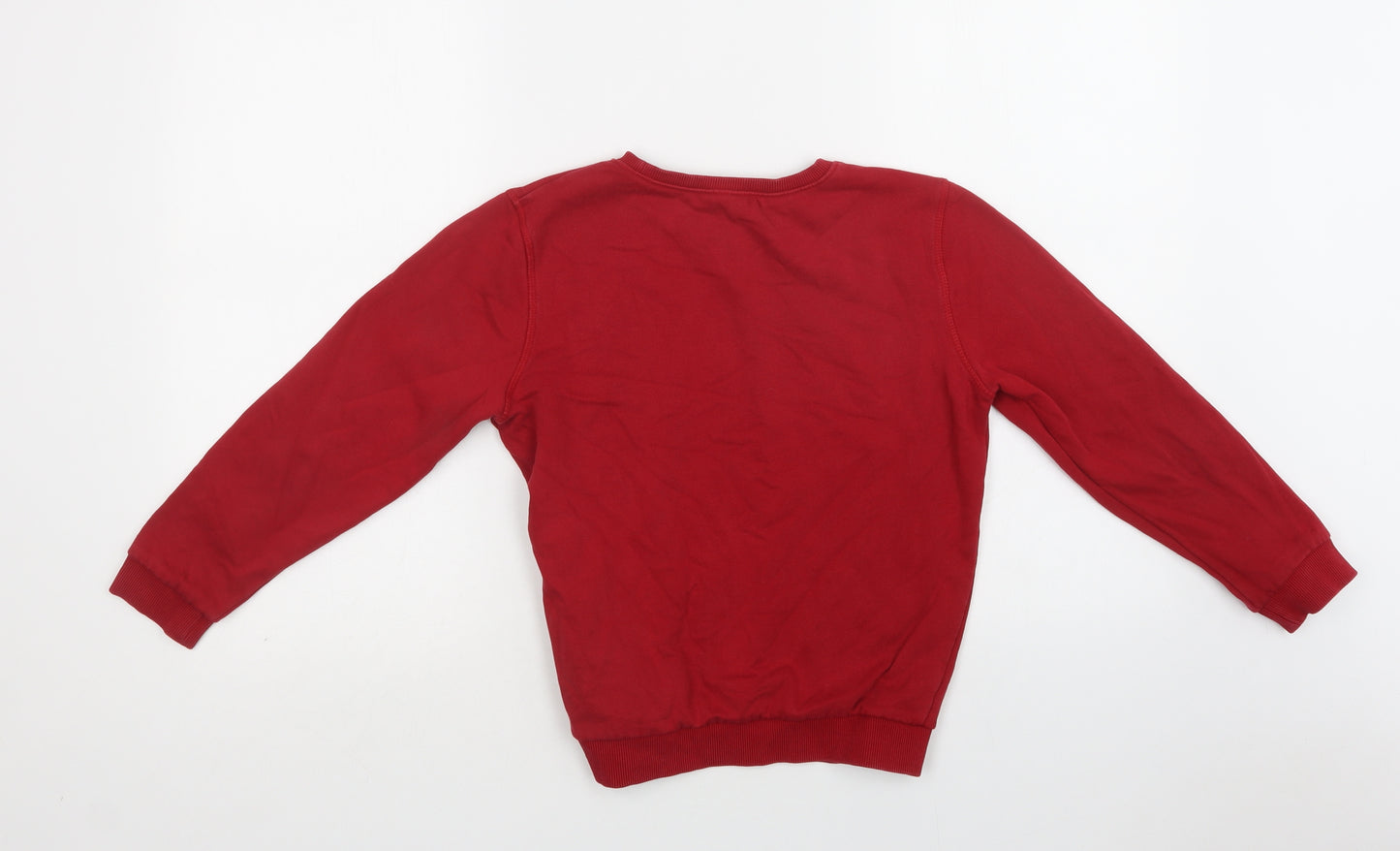 F&F Boys Red  Cotton Pullover Sweatshirt Size 10-11 Years   - School Wear