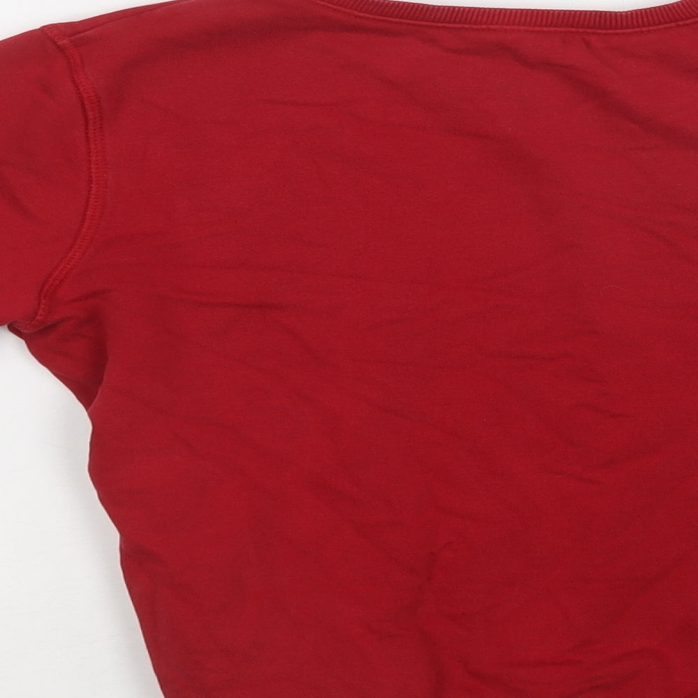 F&F Boys Red  Cotton Pullover Sweatshirt Size 10-11 Years   - School Wear
