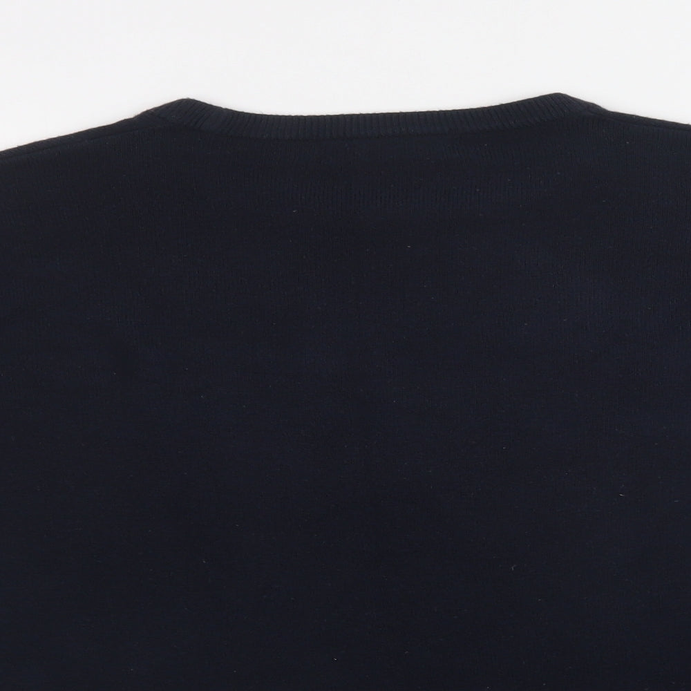Primark Womens Blue Crew Neck  Acrylic Pullover Jumper Size S