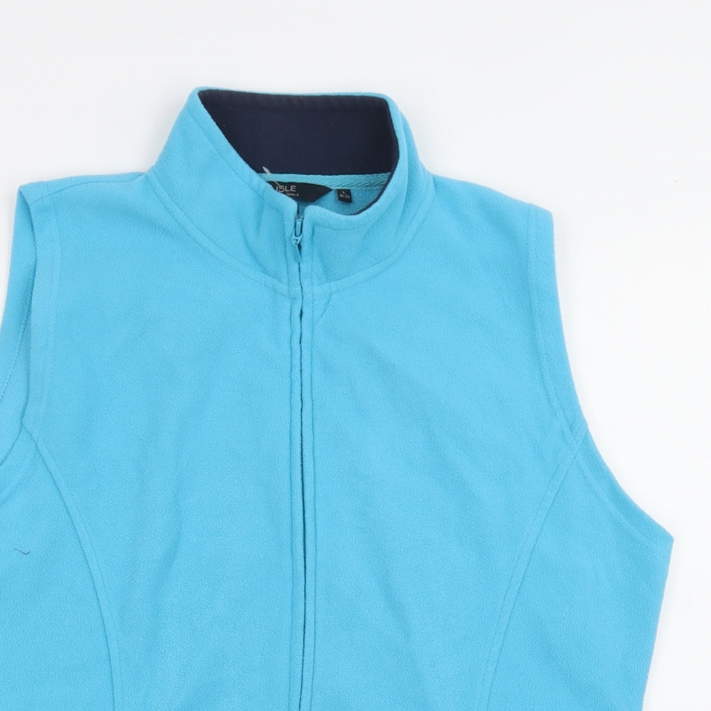 Isle Womens Blue  Polyester Full Zip Sweatshirt Size 18  Zip