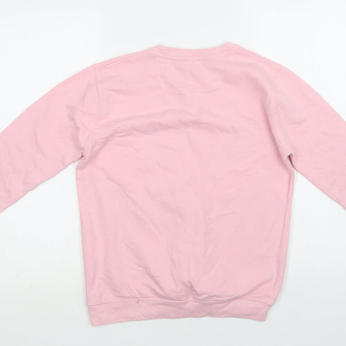 Just Hoods Girls Pink  Cotton Pullover Sweatshirt Size 12 Years