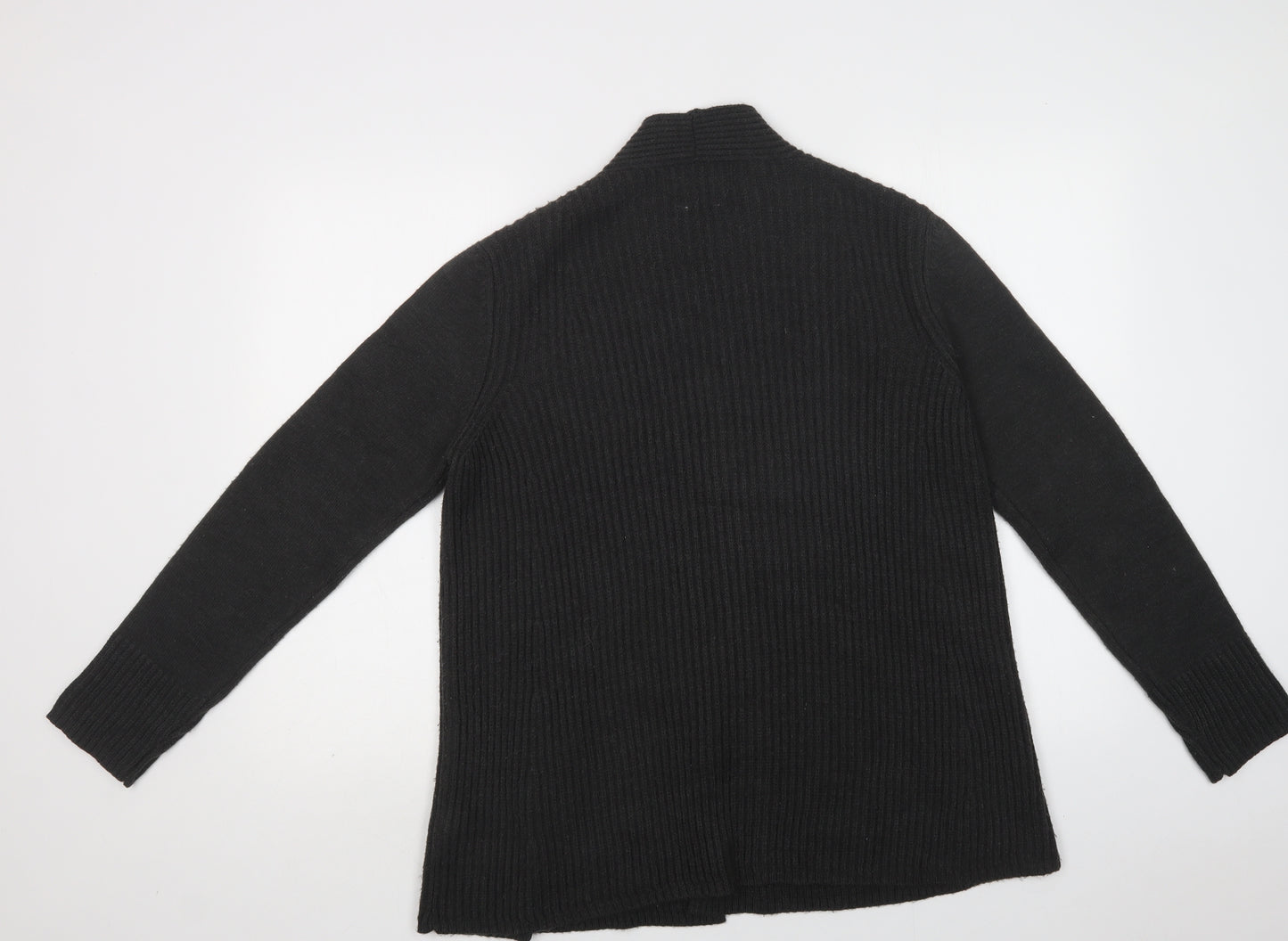 Fat Face Womens Grey Collared  Acrylic Cardigan Jumper Size 4