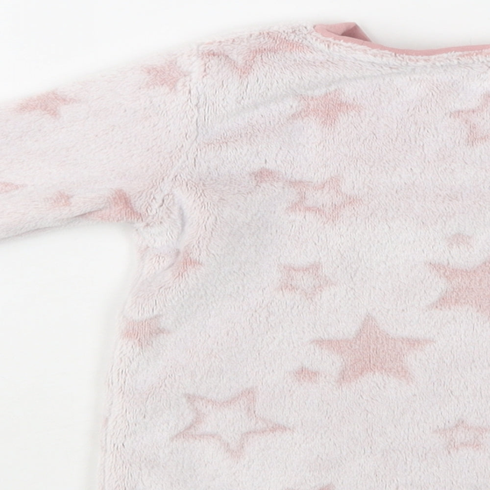 Nutmeg Girls Pink Geometric Polyester Top Pyjama Top Size 3-4 Years   - Star Print