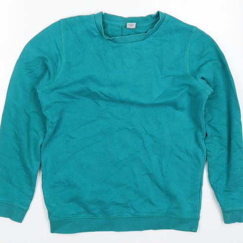 TU Boys Green  Cotton Pullover Sweatshirt Size 11 Years  Pullover