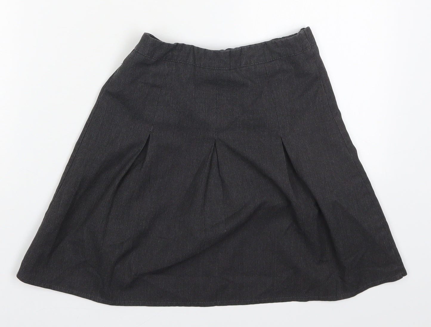 George Girls Grey  Polyester Skater Skirt Size 8-9 Years  Regular Zip