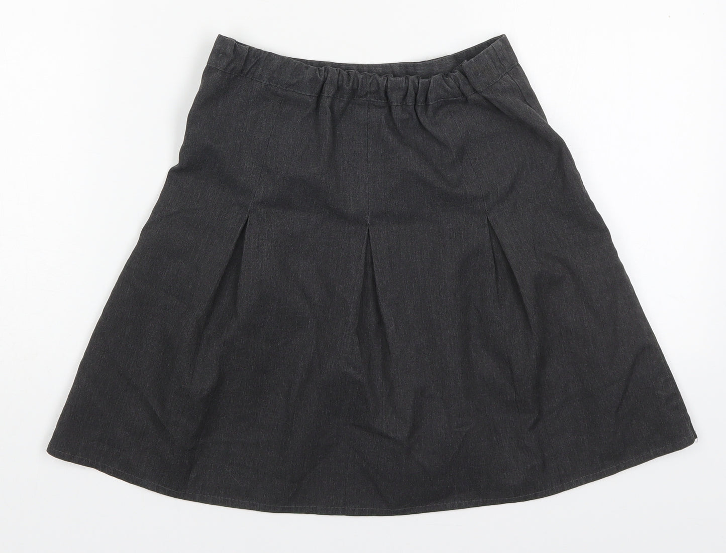 George Girls Grey  Polyester Skater Skirt Size 8-9 Years  Regular Zip