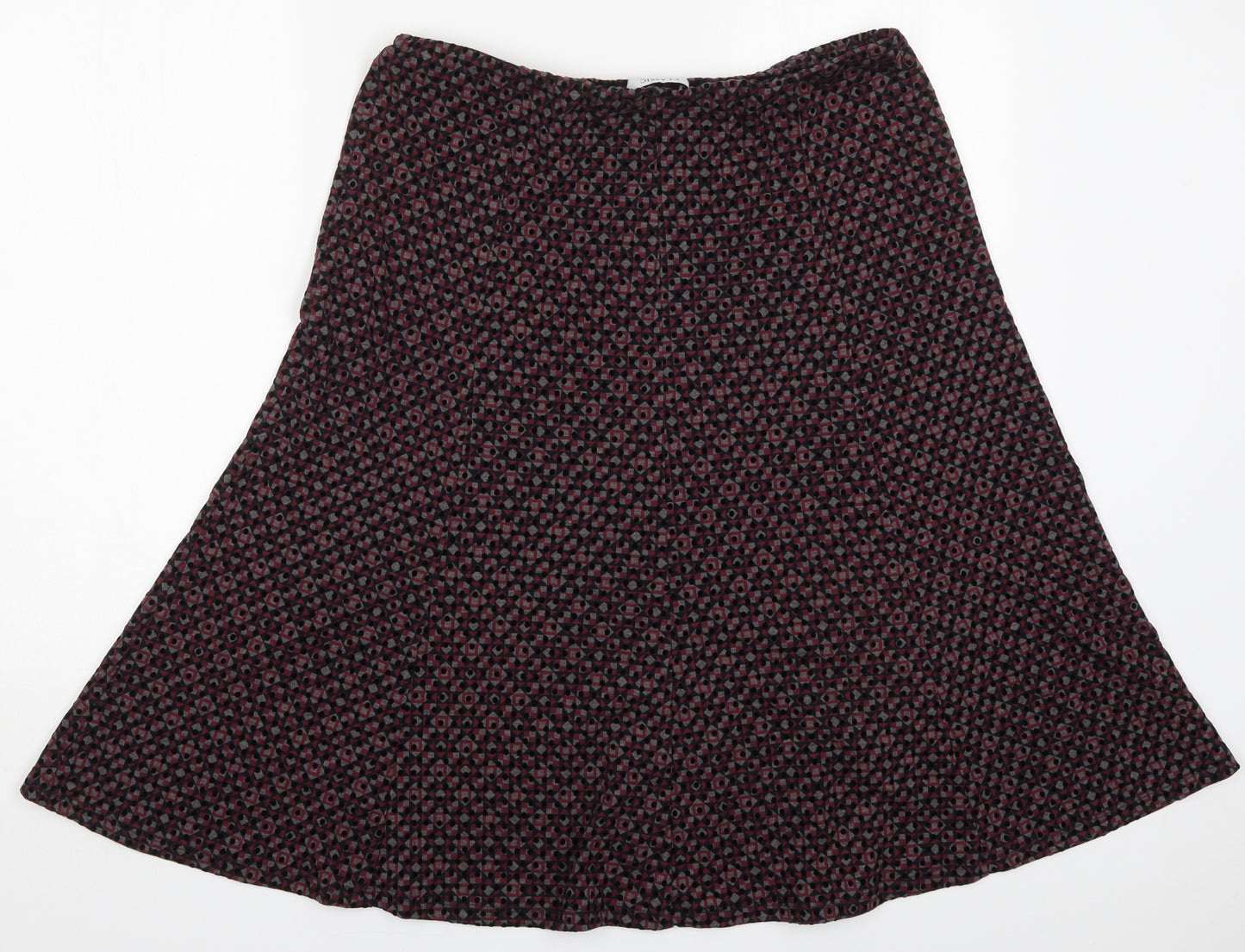 Marks and Spencer Womens Pink Geometric Polyester Skater Skirt Size 14