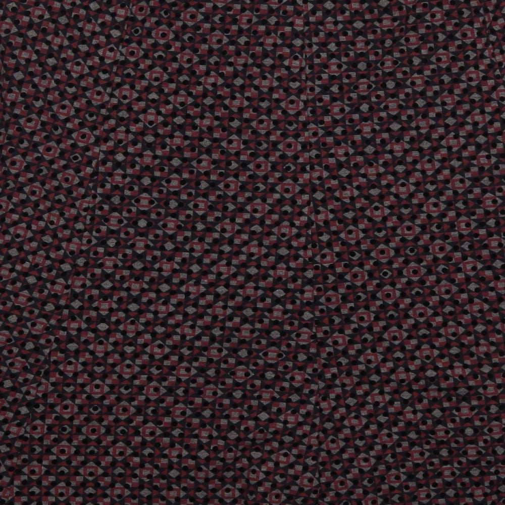 Marks and Spencer Womens Pink Geometric Polyester Skater Skirt Size 14