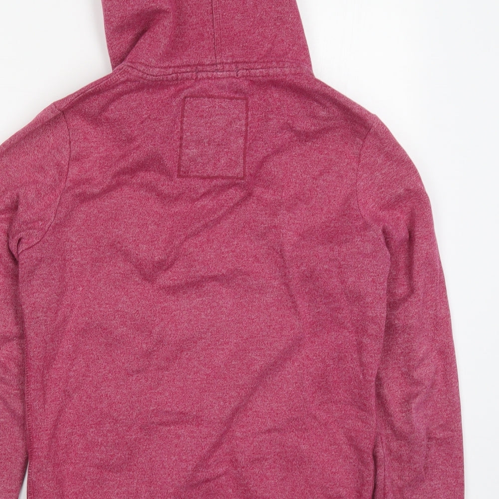 Superdry Womens Pink  Cotton Full Zip Hoodie Size M  Zip