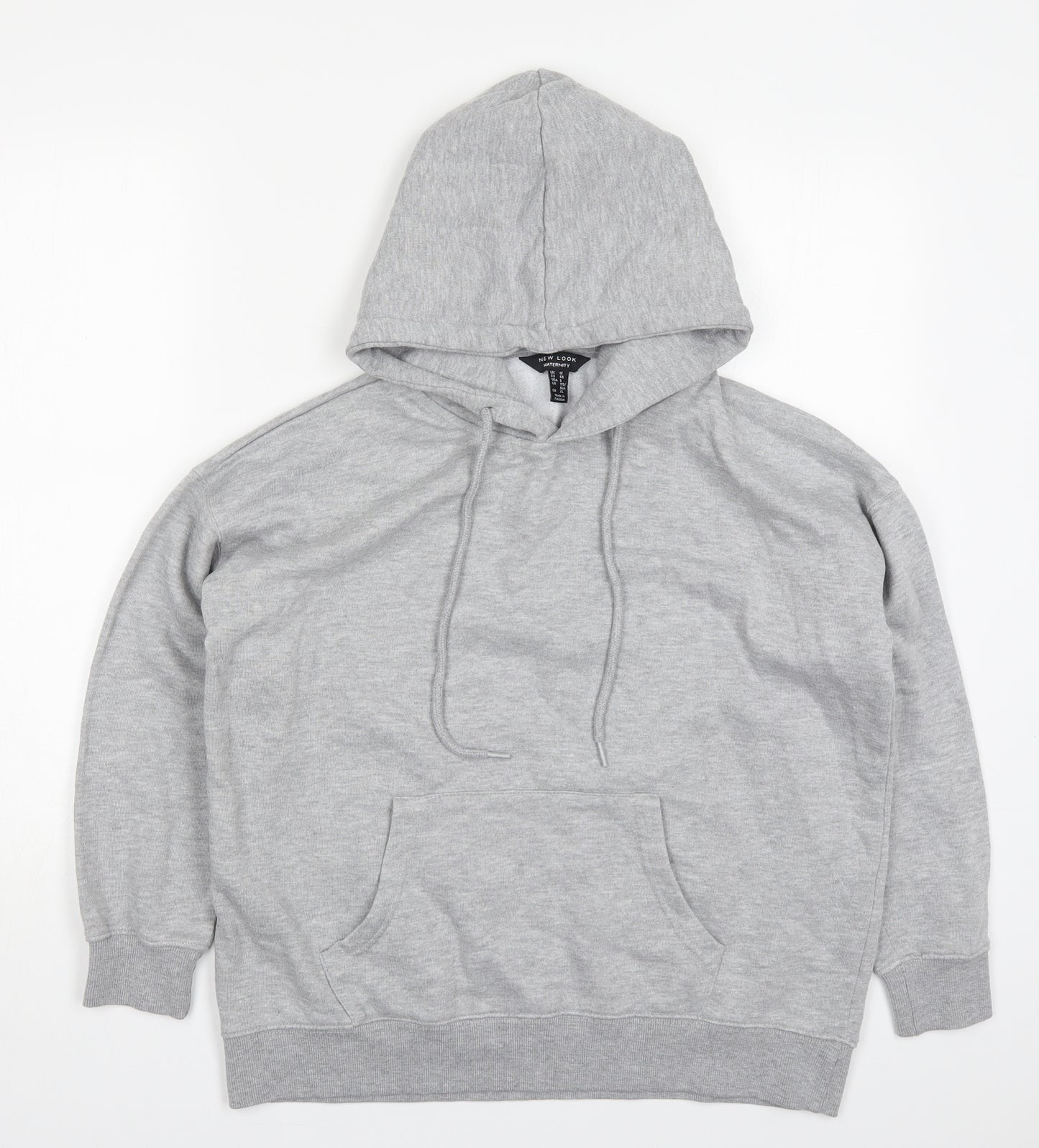 New Look Womens Grey  Cotton Pullover Hoodie Size 12  Pullover