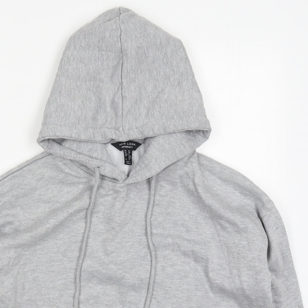 New Look Womens Grey  Cotton Pullover Hoodie Size 12  Pullover