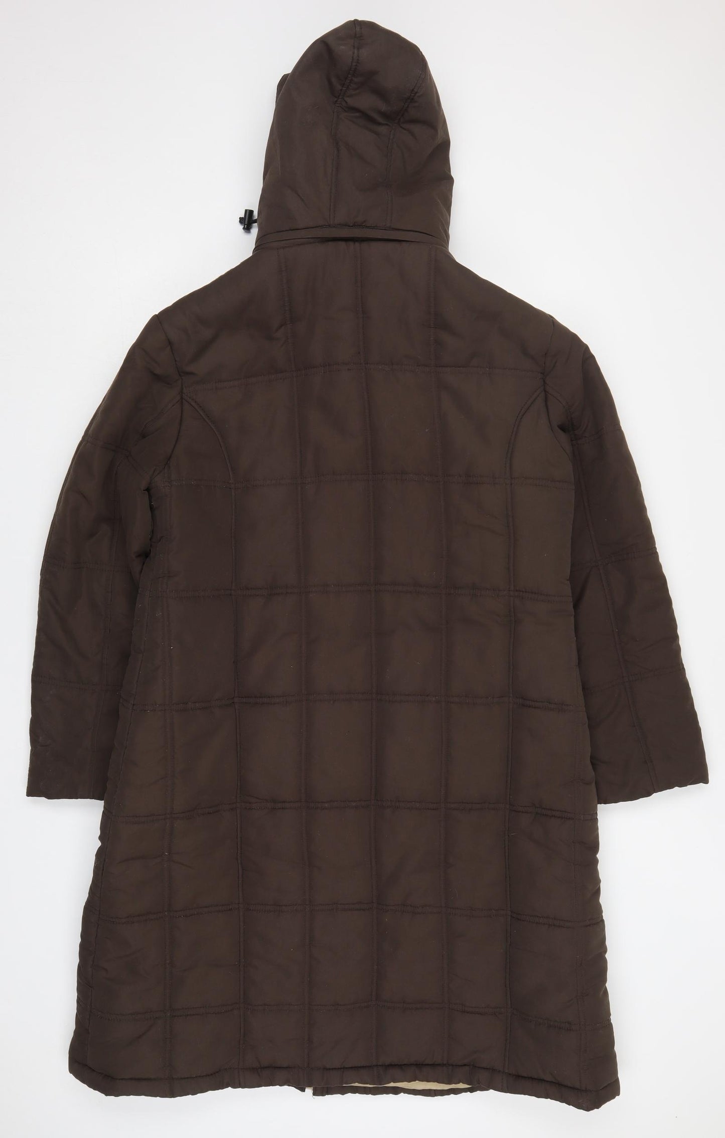 Cotton Traders Womens Brown   Quilted Coat Size 16  Zip