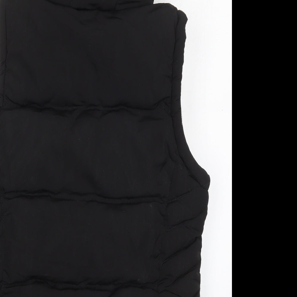 SoulCal&Co Womens Black   Gilet Coat Size 12  Zip