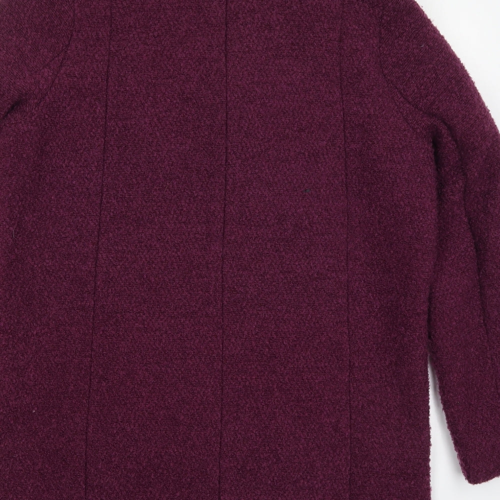 Soon Womens Purple   Pea Coat Coat Size 14  Button
