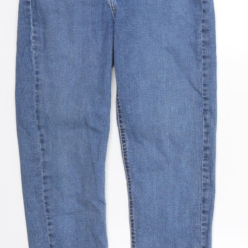 New Look Womens Blue  Cotton Skinny Jeans Size 10 L26 in Regular Button