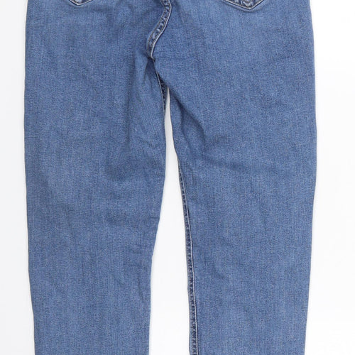 New Look Womens Blue  Cotton Skinny Jeans Size 10 L26 in Regular Button