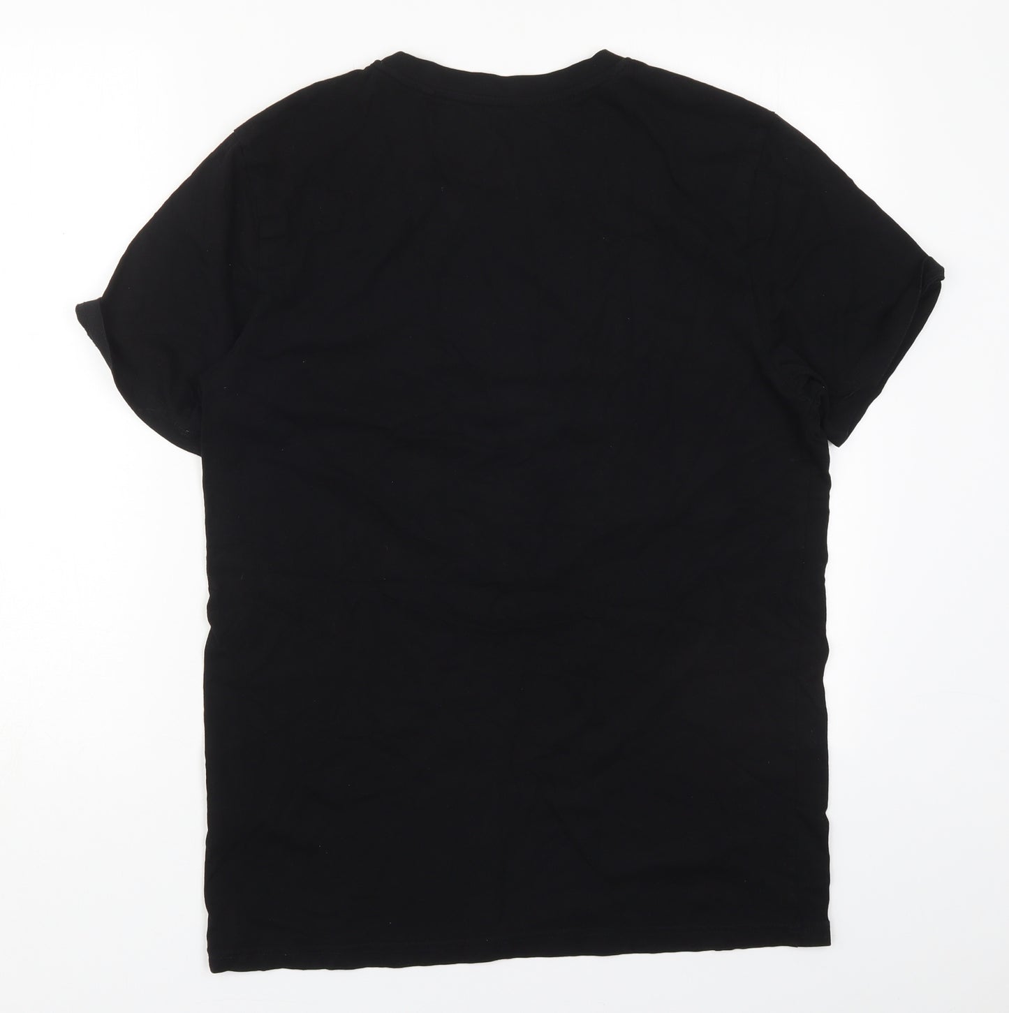 NEXT Mens Black  Cotton  T-Shirt Size M Crew Neck