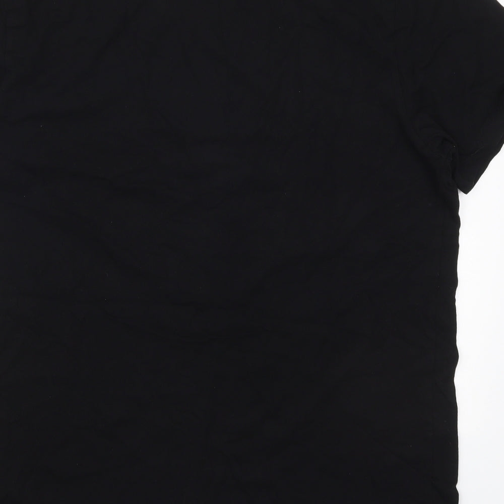 NEXT Mens Black  Cotton  T-Shirt Size M Crew Neck
